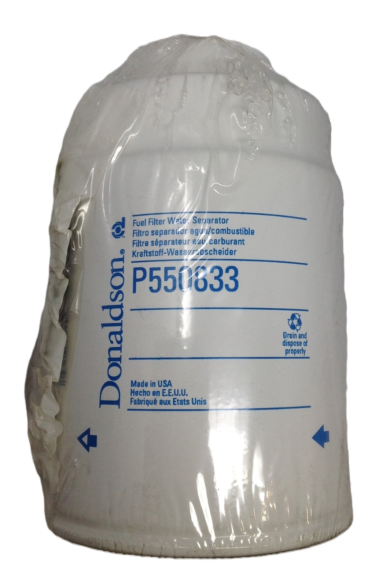 DONALDSON - P550833 - FUEL|WATER SEPARATOR SPIN-ON H-162.30MM OD-102M