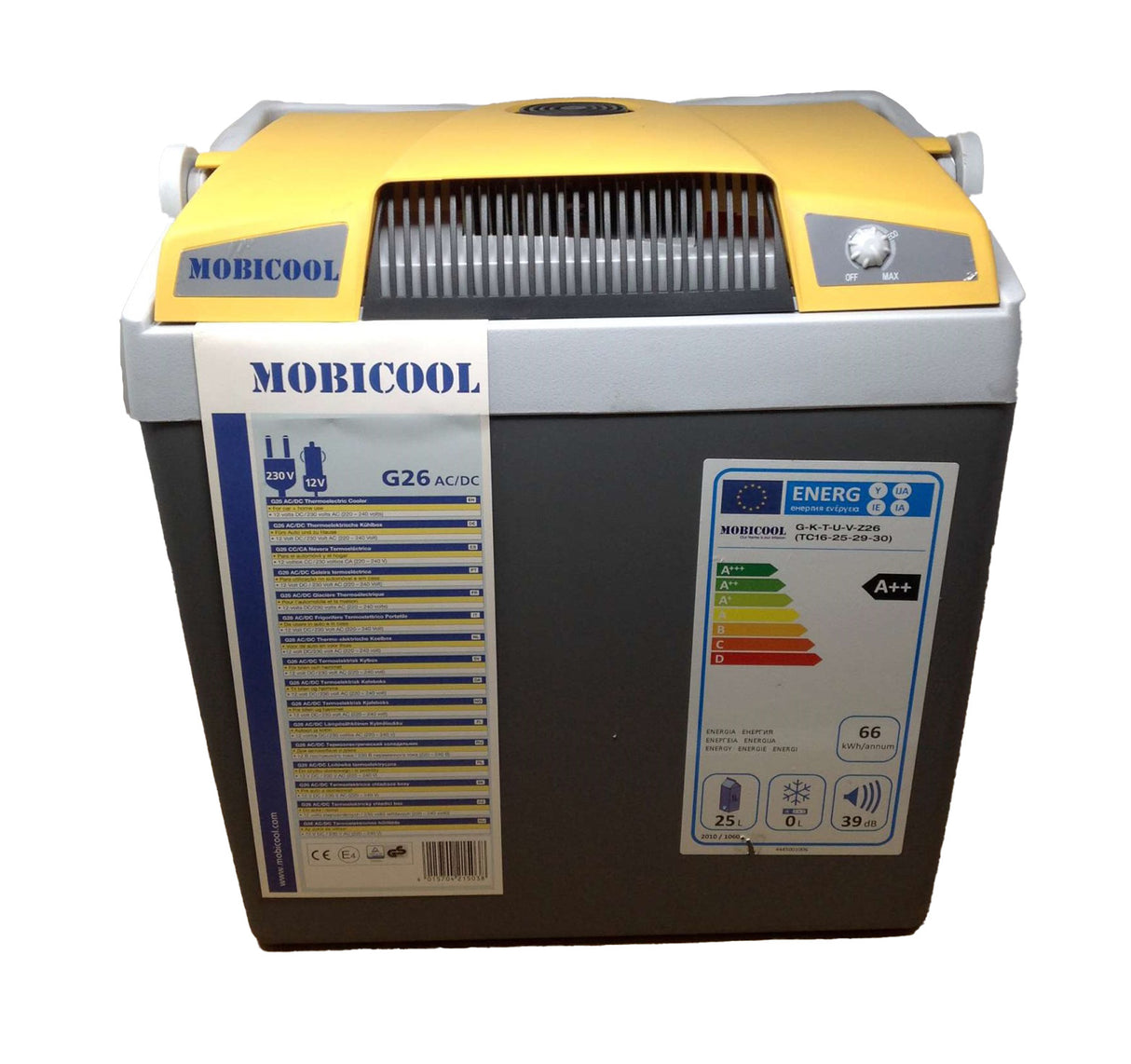MOBICOOL (DOMETIC) - G26 - THERMOELECTRIC COOL BOX 25L 230VAC/12VDC EUROPEAN