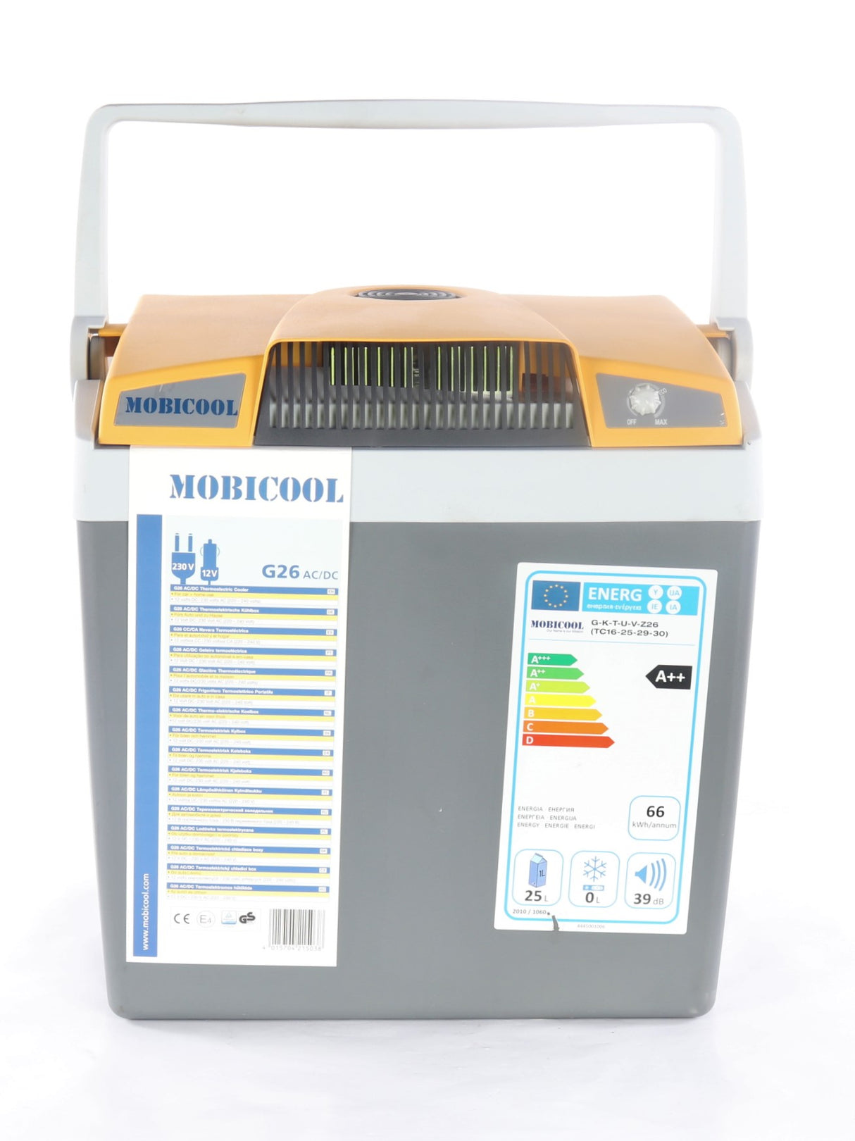 MOBICOOL (DOMETIC) - G26 - THERMOELECTRIC COOL BOX 25L 230VAC/12VDC EUROPEAN