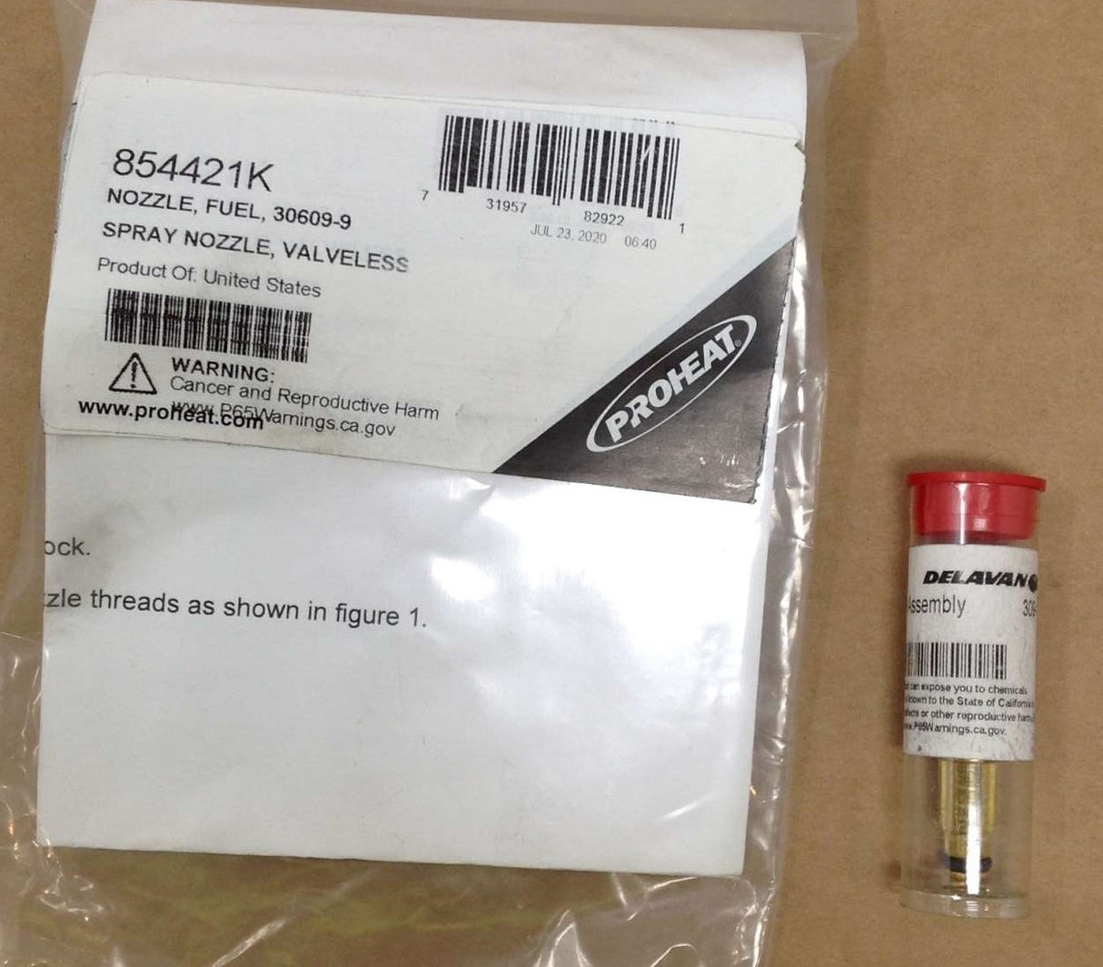 DELAVAN SPRAY TECHNOLOGIES (RW BECKETT) - 30609-009 - SPRAY NOZZLE VALVELESS WITH O-RING