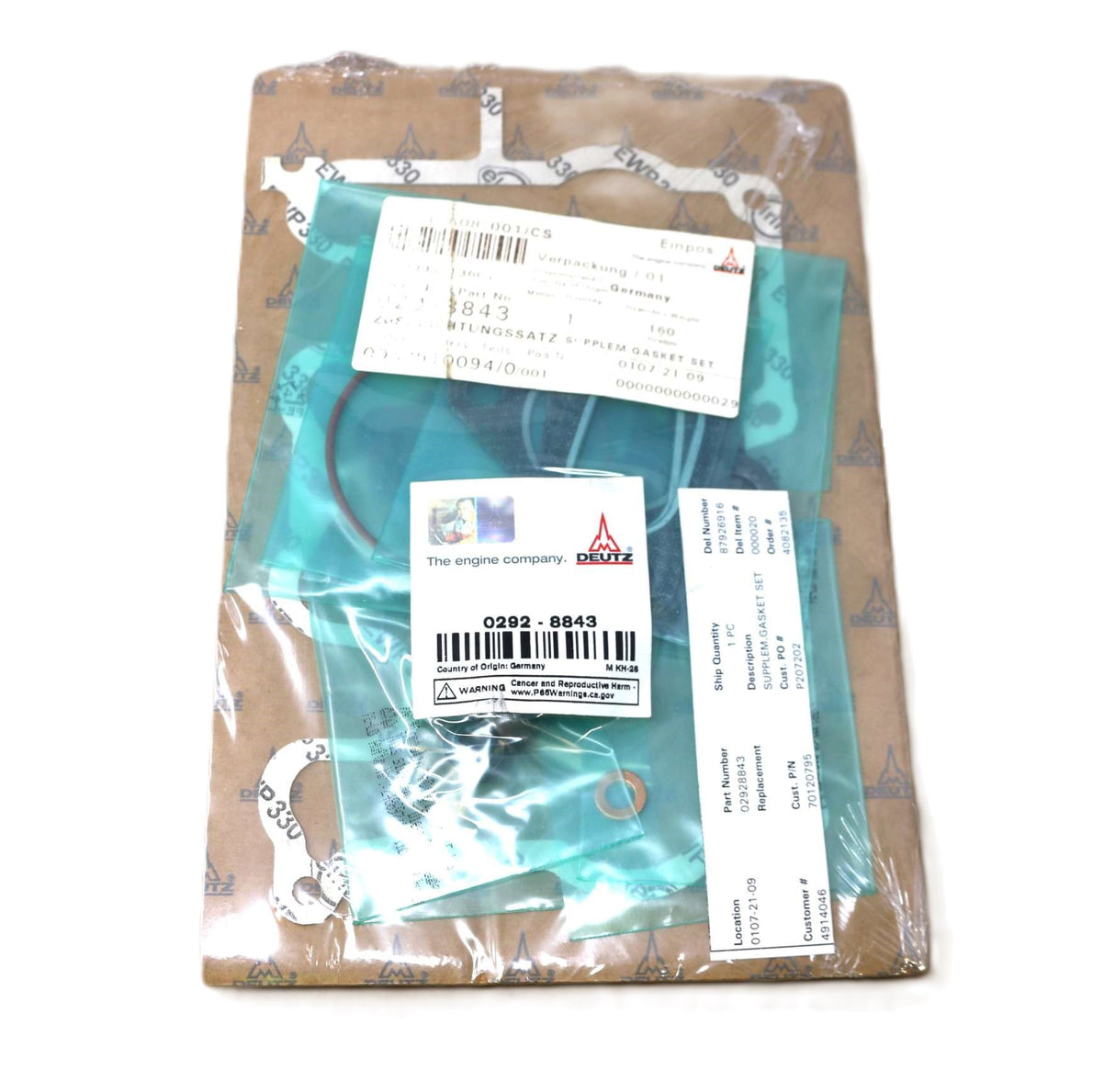 DEUTZ DIESEL - 0292-8843 - GASKET SET