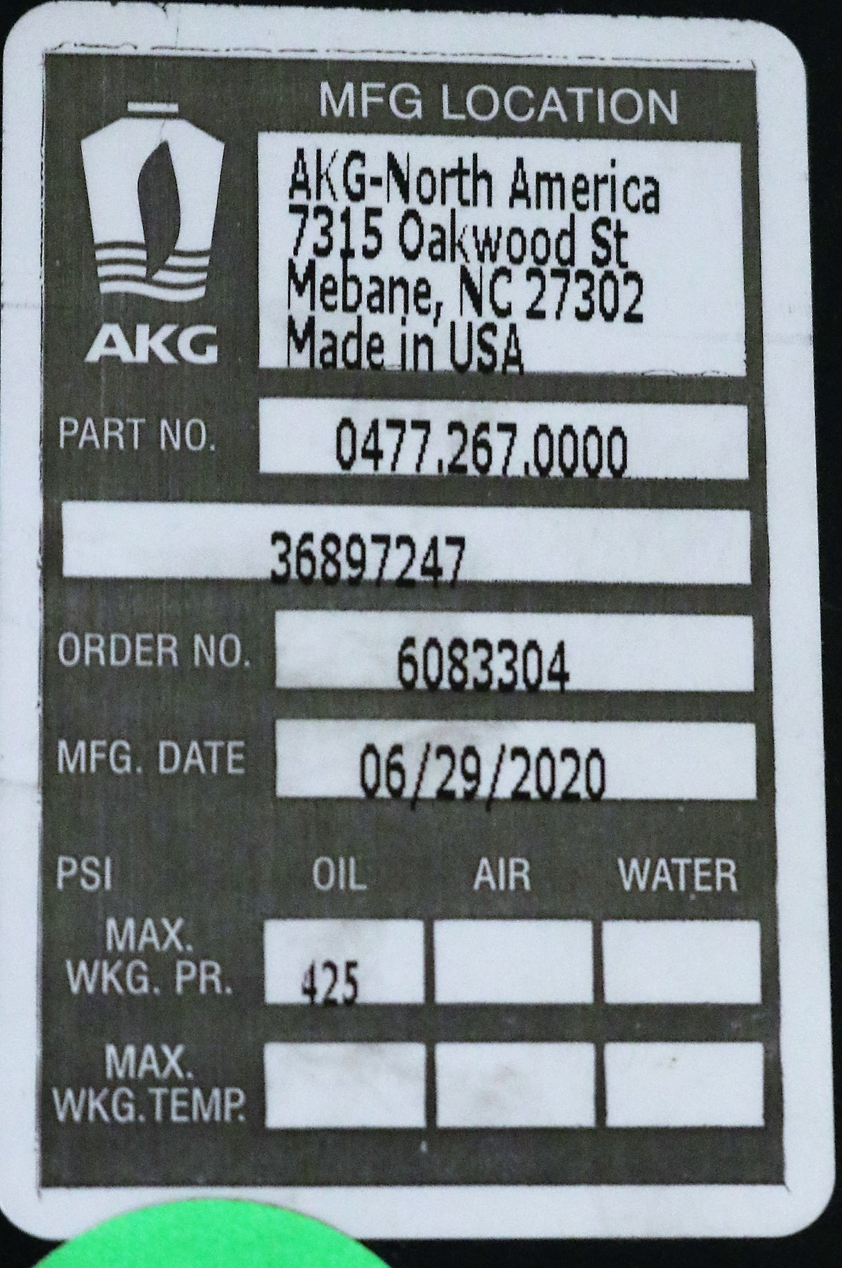 BOBCAT PORTABLE POWER - 36897247 - OIL COOLER 3.7 X 33.86 X 6