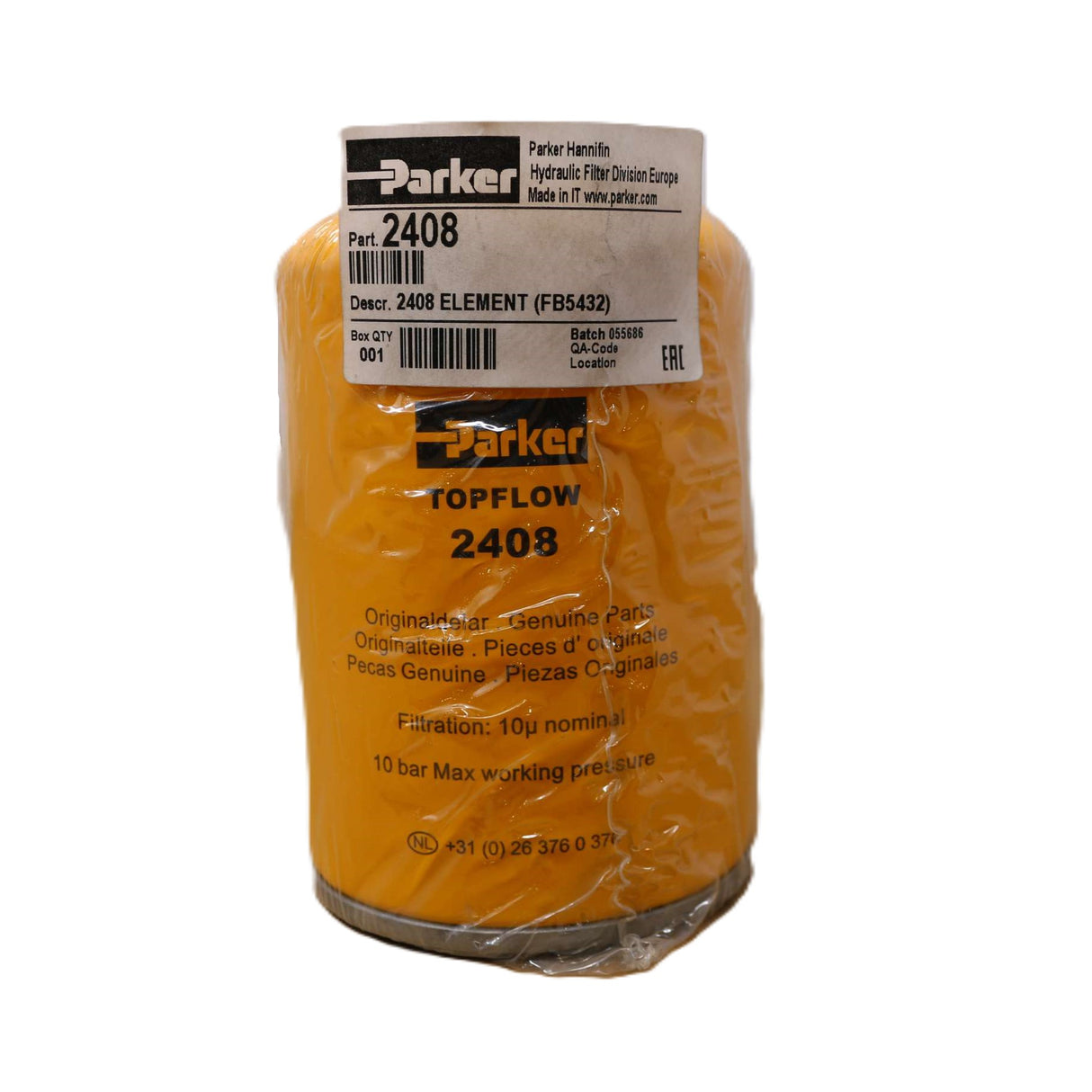 PARKER - 2408 - HYDRAULIC FILTER CARTRIDGE: SPIN-ON