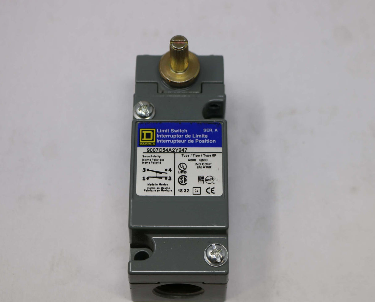 SCHNEIDER ELECTRIC - 9007C54A2Y247 - LIMIT SWITCH ROTARY/LEVER ARM 1.2 AMP AT 600VAC