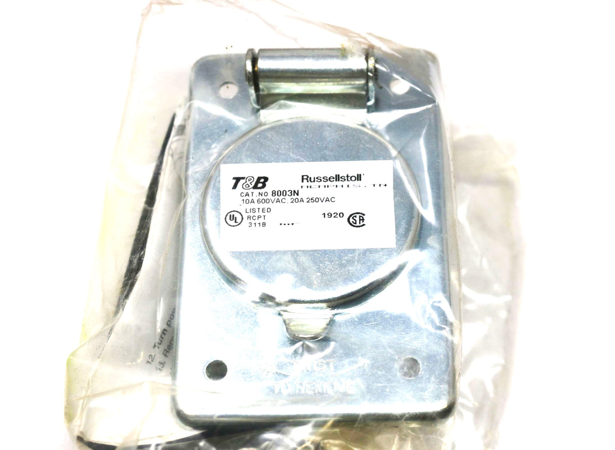 THOMAS & BETTS - 8003N - RECEPTACLE 2POLE 3WIRE 10A 600VAC 20A 250VAC