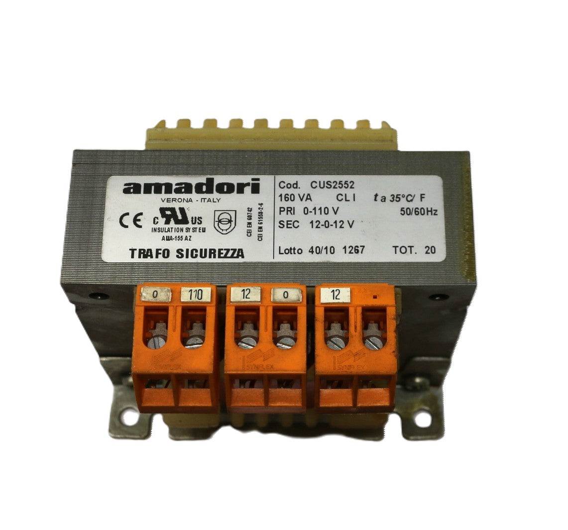 AMADORI (ITALWEBER) - CUS2552 - TRANSFORMER 160VA 110V PRIM 12V SEC