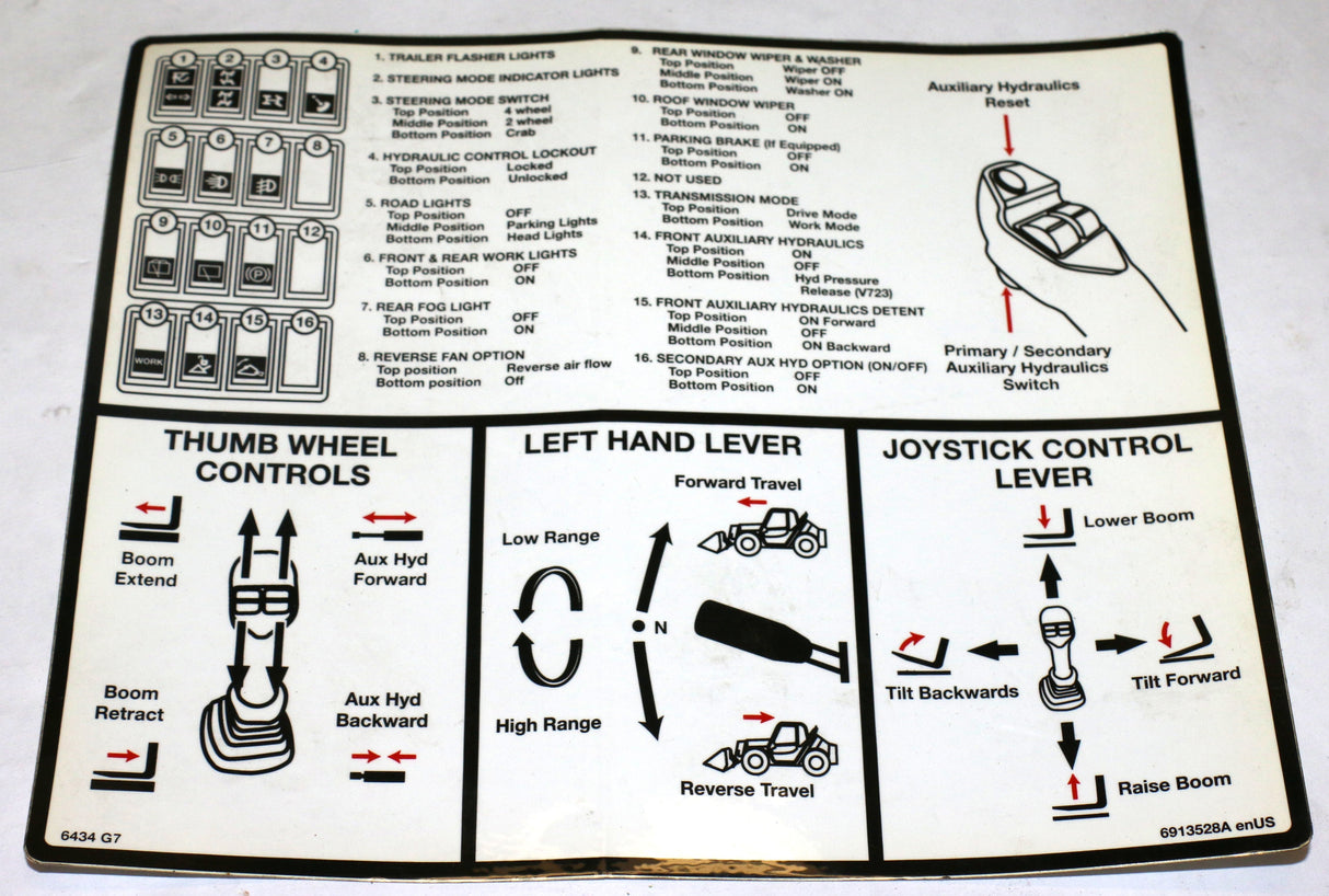 BOBCAT - 6913528 - DECAL CONTROL