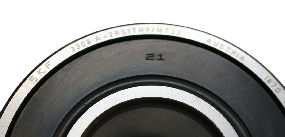 SKF - 3308A-2RS1TN9/MT33 - BALL BEARING: ANGULAR CONTACT 2-ROW 90mm OD 2SEALS