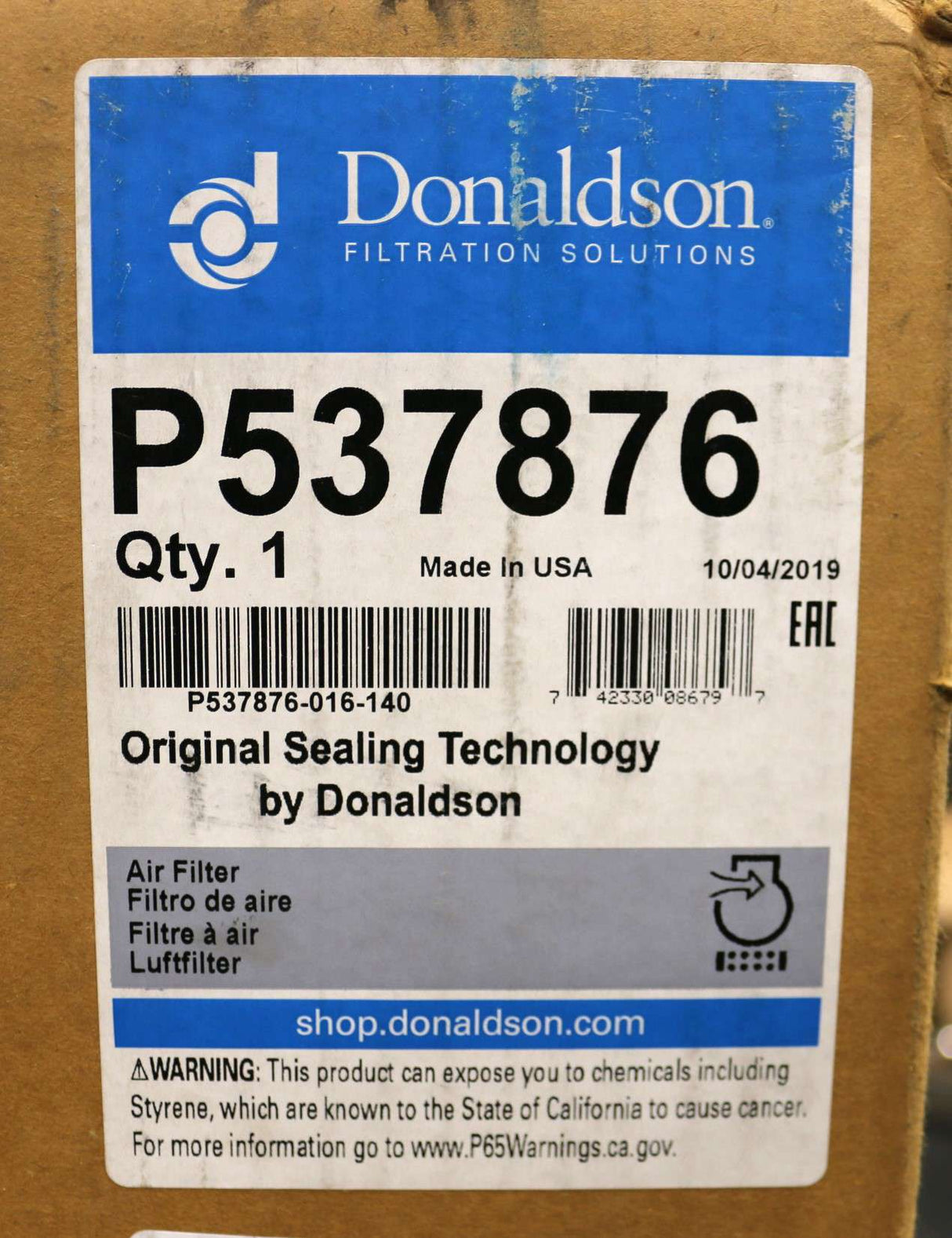 DONALDSON - P573876 - AIR FILTER ELEMENT: PRIMARY