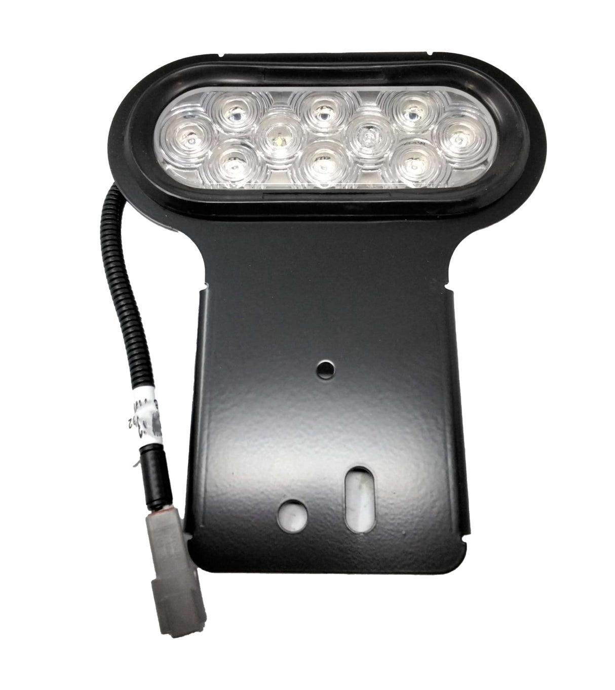 VEHICLE SAFETY MFG - 6464WKY202 - AUXILLARY LAMP - WHITE OVAL 10 LED W|BRACKET