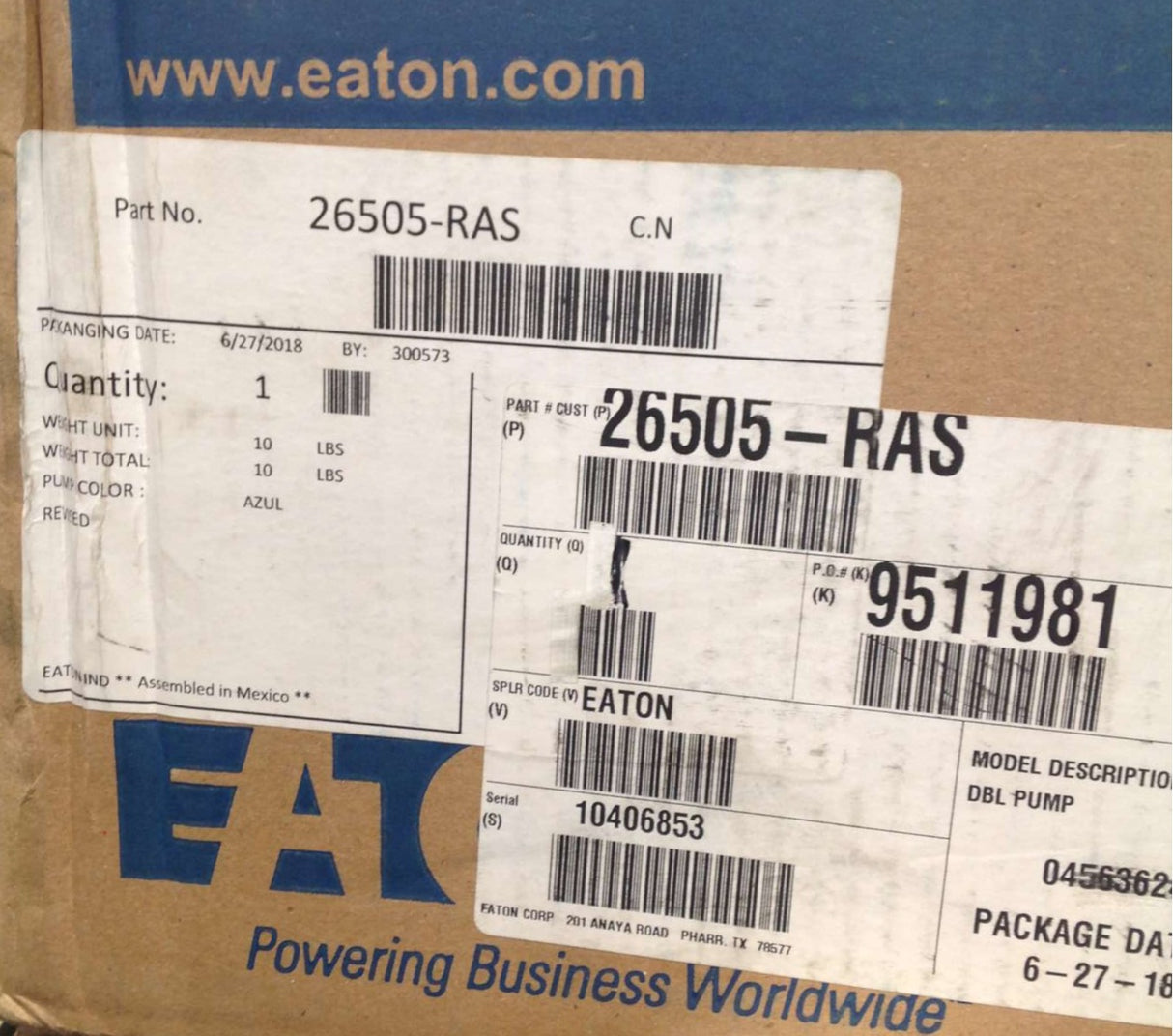 CESSNA - 26505-RAS - HYDRAULIC GEAR PUMP: DOUBLE AUX STEERING