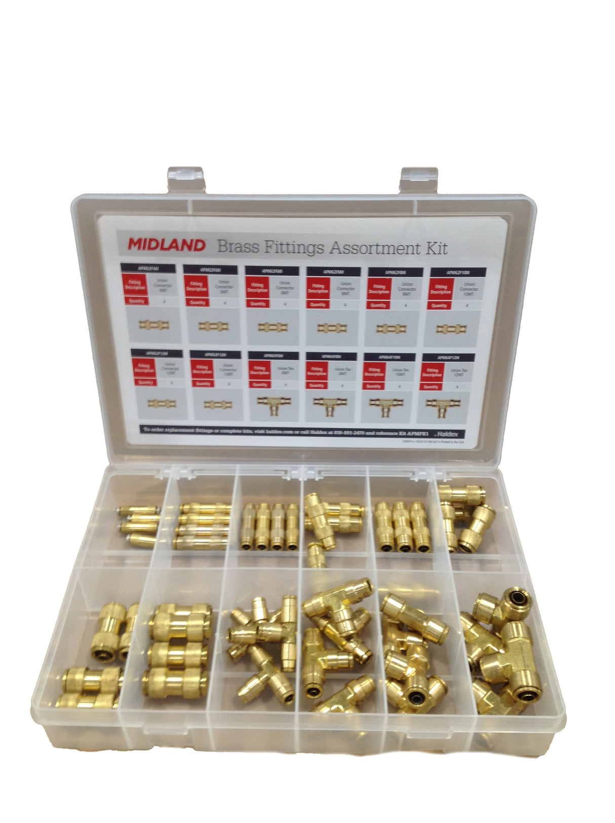 HALDEX - APMFK1 - DOT PUSH BRASS METRIC FITTINGS ASSORTMENT KIT