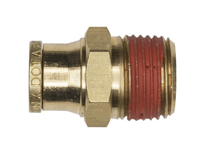 HALDEX - APB68F4X2 - BRASS MALE CONNECTOR 1/4T 1/8P .98 L1