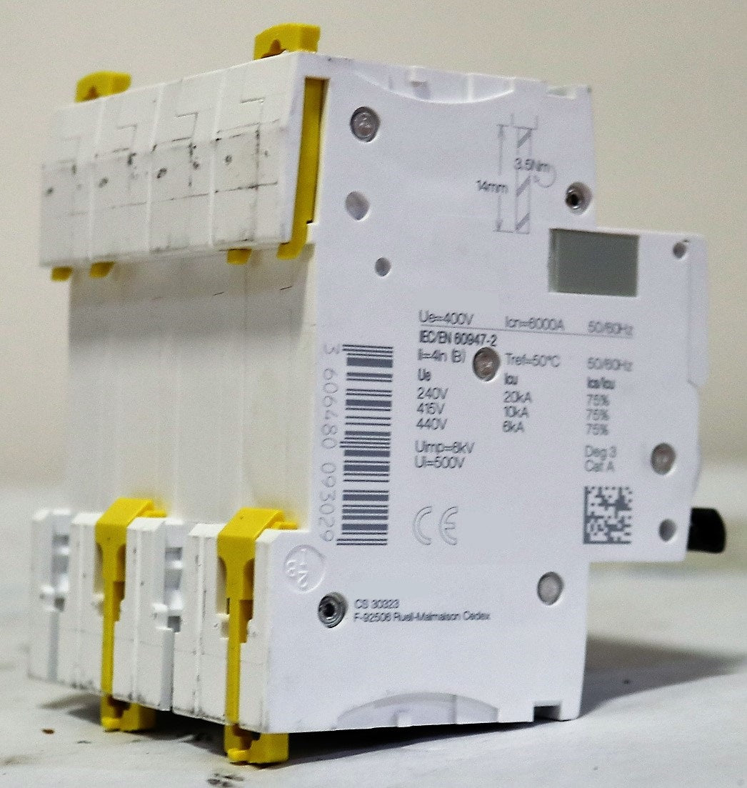 SCHNEIDER ELECTRIC - A9F78463 - MINIATURE CIRCUIT BREAKER Acti9 iC 4P 63A B CURVE