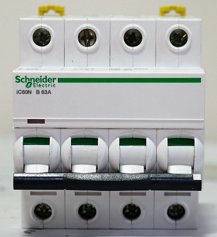 SCHNEIDER ELECTRIC - A9F78463 - MINIATURE CIRCUIT BREAKER Acti9 iC 4P 63A B CURVE