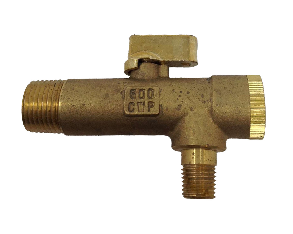 QUINCY COMPRESSOR - 1280738168 - BRASS STRAINER/BALL VALVE