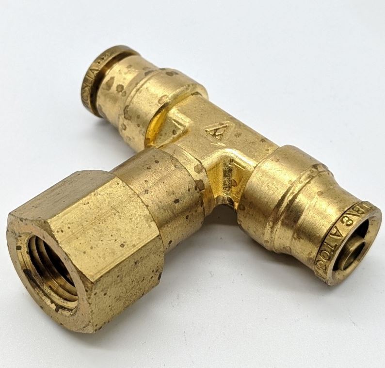 ALKON - XQ77-DOTS-6X4 - FITTING BRANCH T FEMALE SWL 3/8T 1/4F
