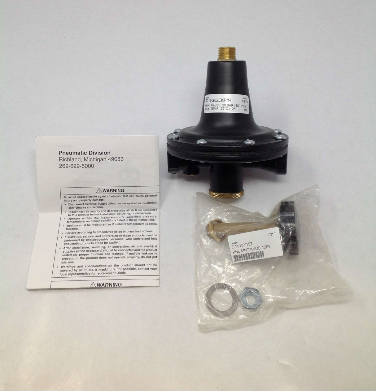 WATTS FLUID AIR (PARKER) - R216G02EKP/N - VALVE REGULATOR