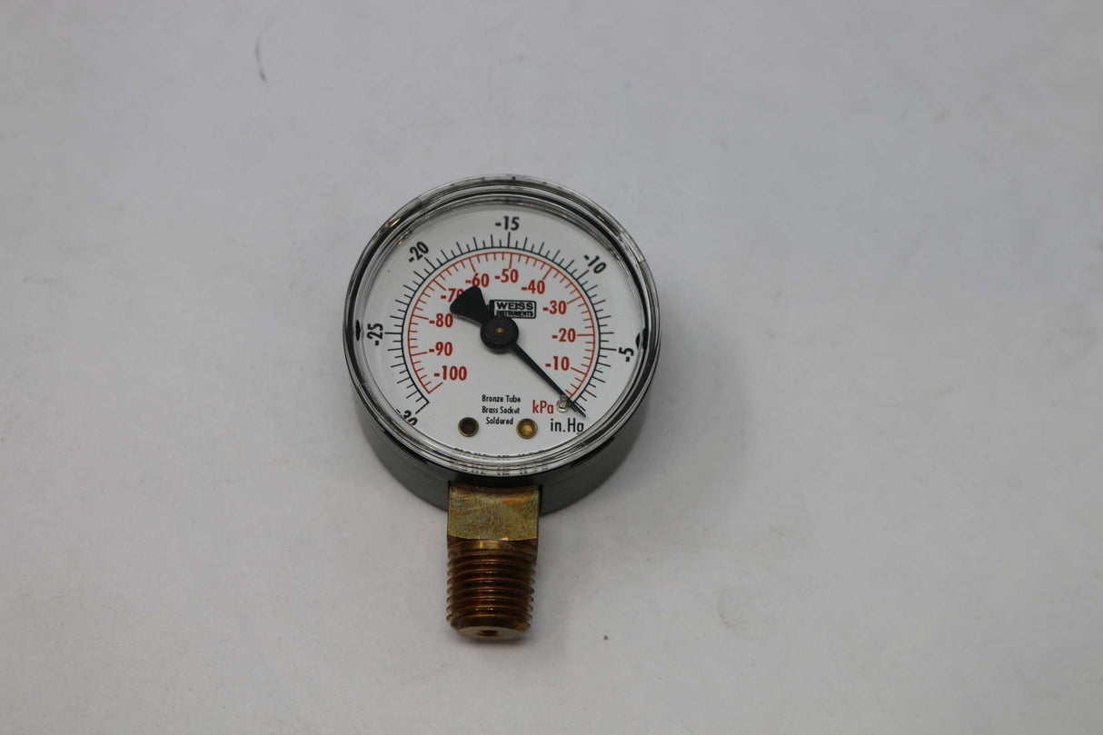 WEISS INSTRUMENTS - TL20-VAC-4L - VAC GAUGE 0-30 2 FACE