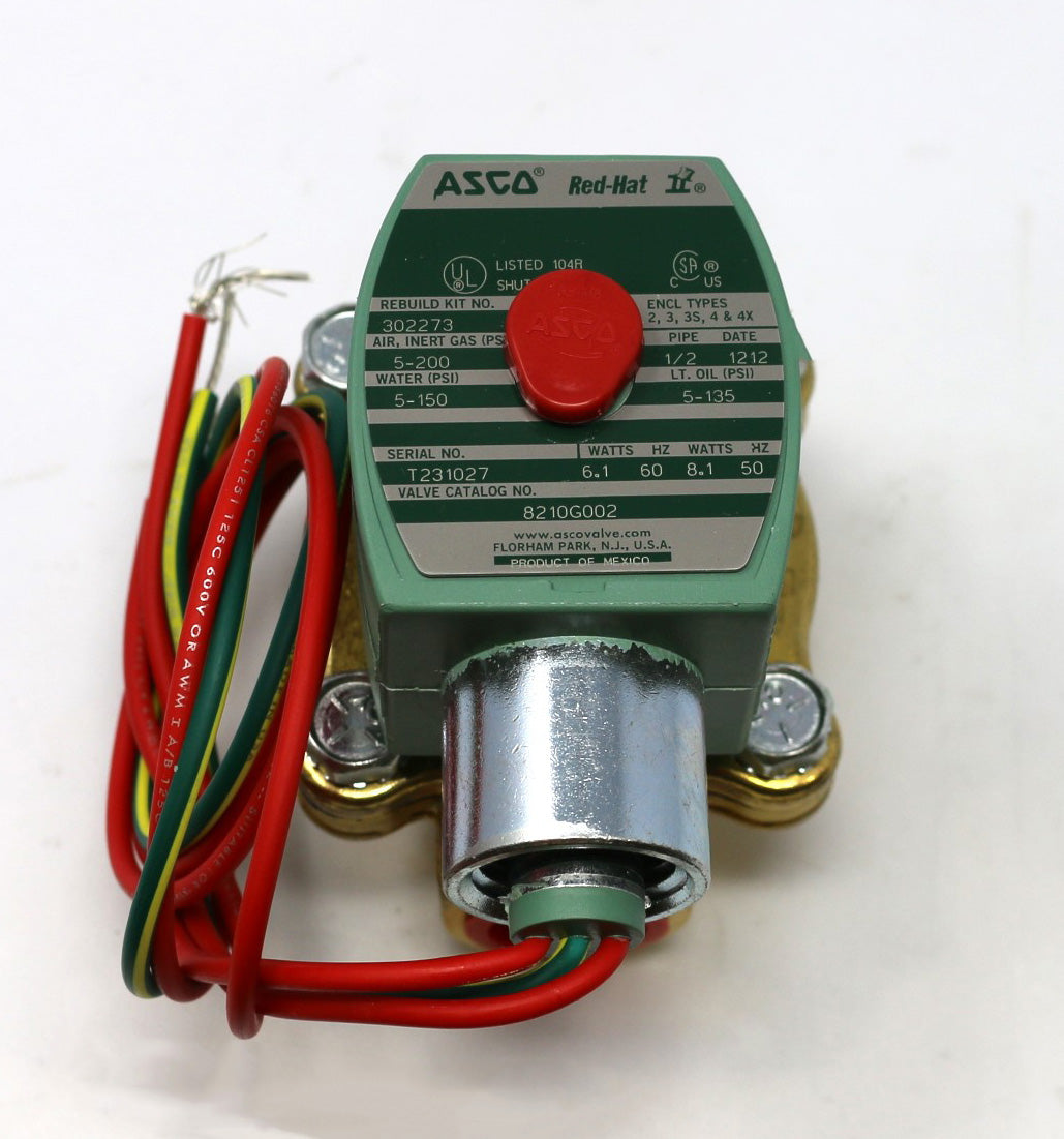 ASCO - 8210G002AC120/60 110/50 - SOLENOID VALVE 1/2 2WAY NORMAL