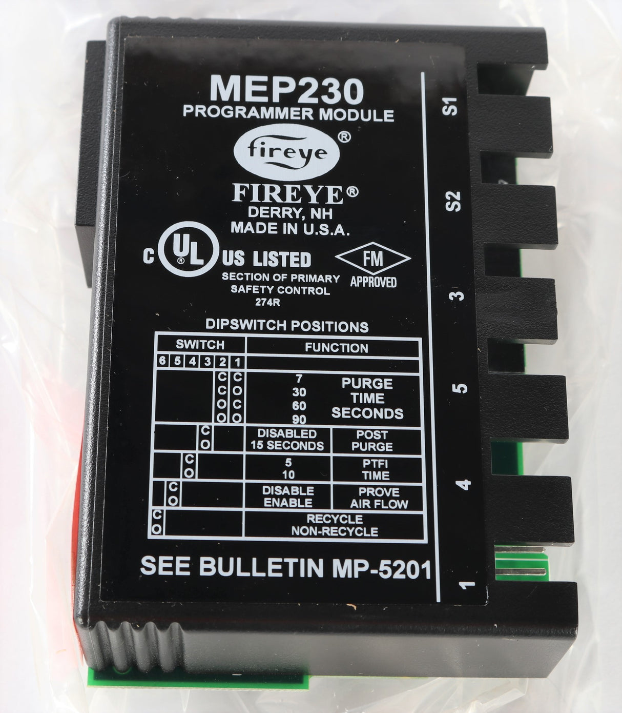 FIREYE - MEP230 - PROGRAMMER MODULE SELECTABLE TIMING OPERATIONS