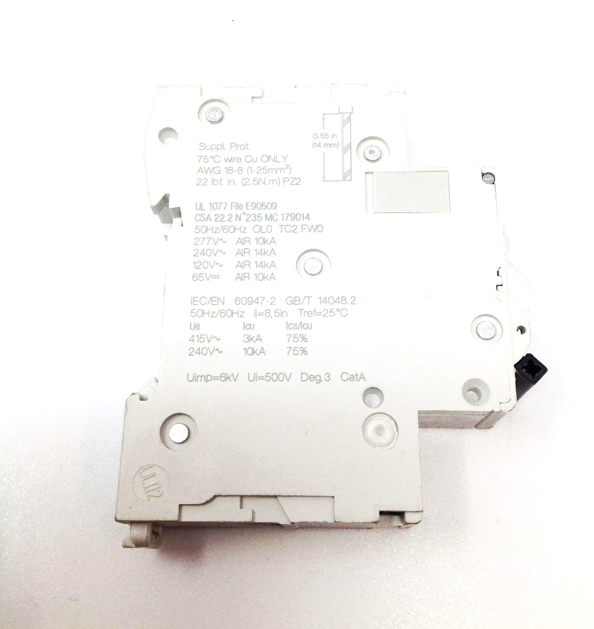 MERLIN GERIN (SCHNEIDER ELECTRIC) - M9F22120 - CIRCUIT BREAKER MULTI 9 C60SP MCB 1P 20A