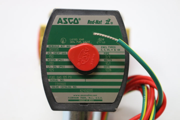ASCO - 8210G035AC120|60 110|50 - AIR COMPRESSOR BRASS 2-WAY 2-POSITION 0-150PSI