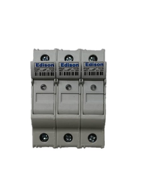 EDISON FUSE (EATON ELECTRICAL) - EHM3DIU-4 - FUSE HOLDER 3PH DIN RAIL