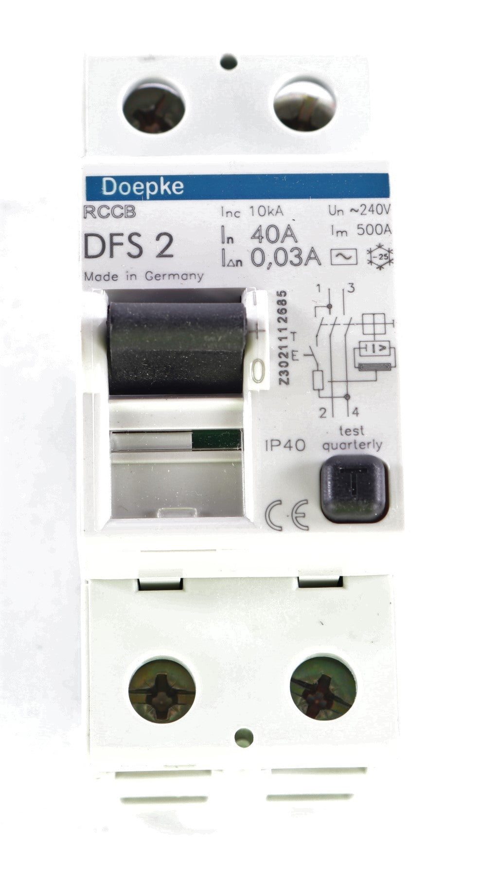 DOEPKE - DFS 2 040-2/0.03-A - 40A 2-POLE BREAKER RCCB