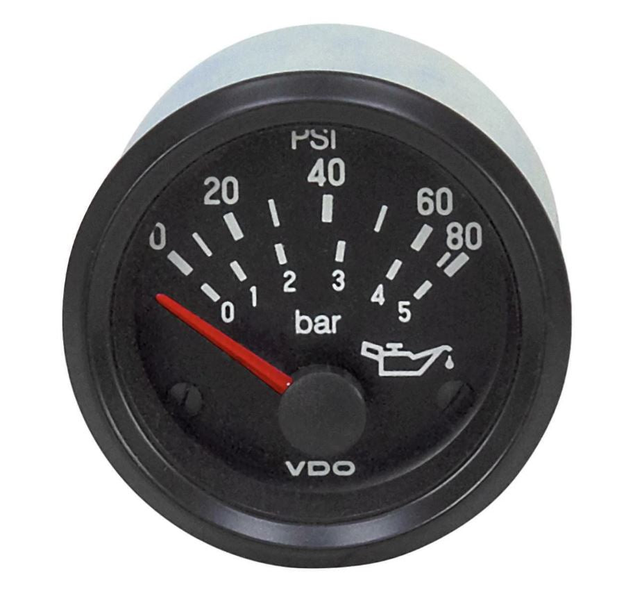 VDO - 350-030-007C - OIL PRESSURE GAUGE 80 PSI 12V 10-188 ohm