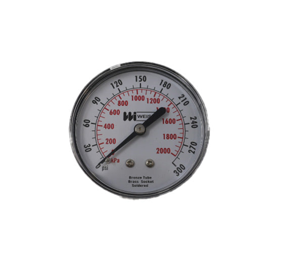 WEISS INSTRUMENTS - TL25-300-4B - GAUGE PRESSURE 2-1/2 OD 0-300PSI