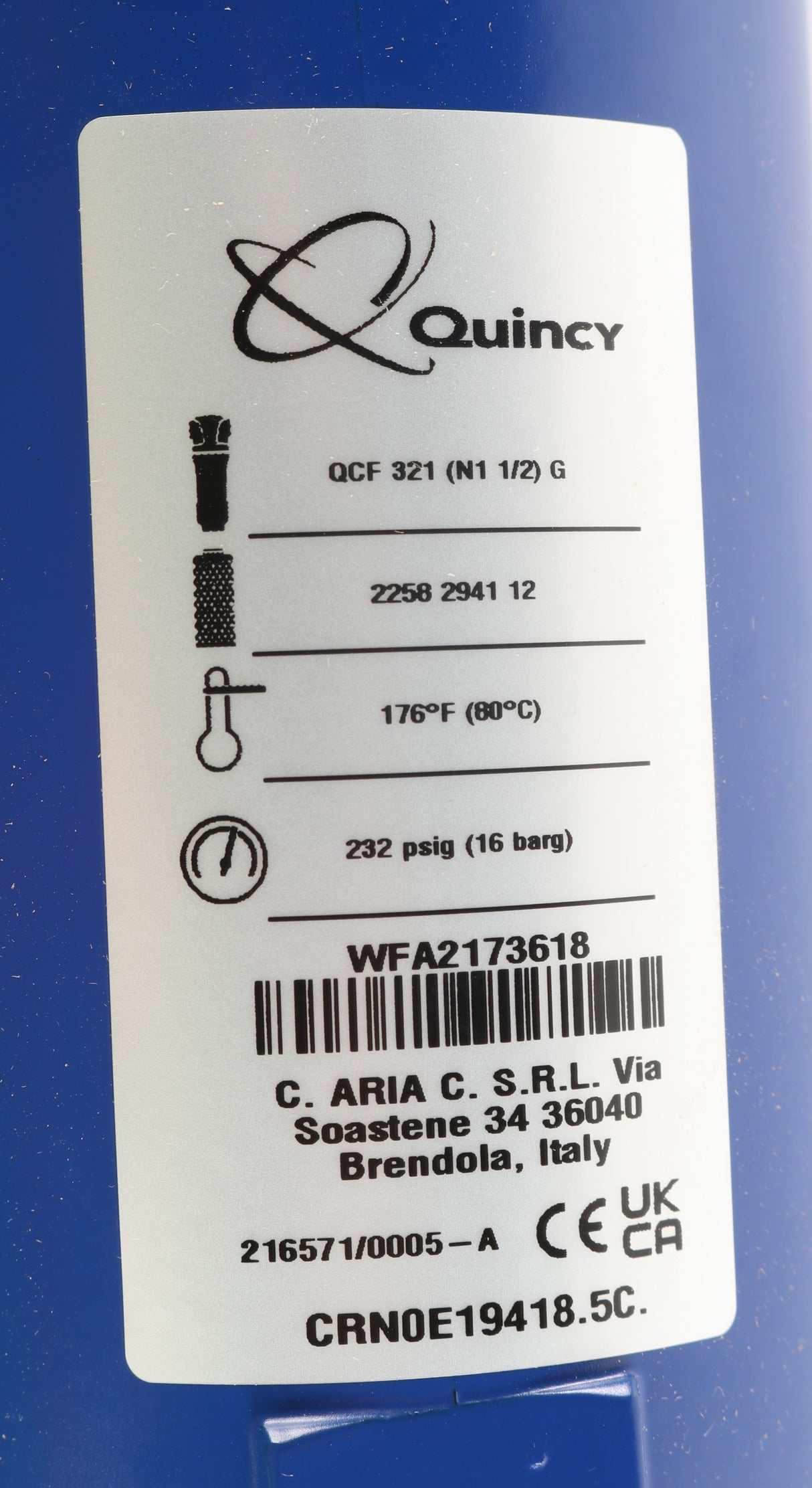 ATLAS COPCO - 8102856717 - QUINCY AIR FILTER 321CFM (N1 1