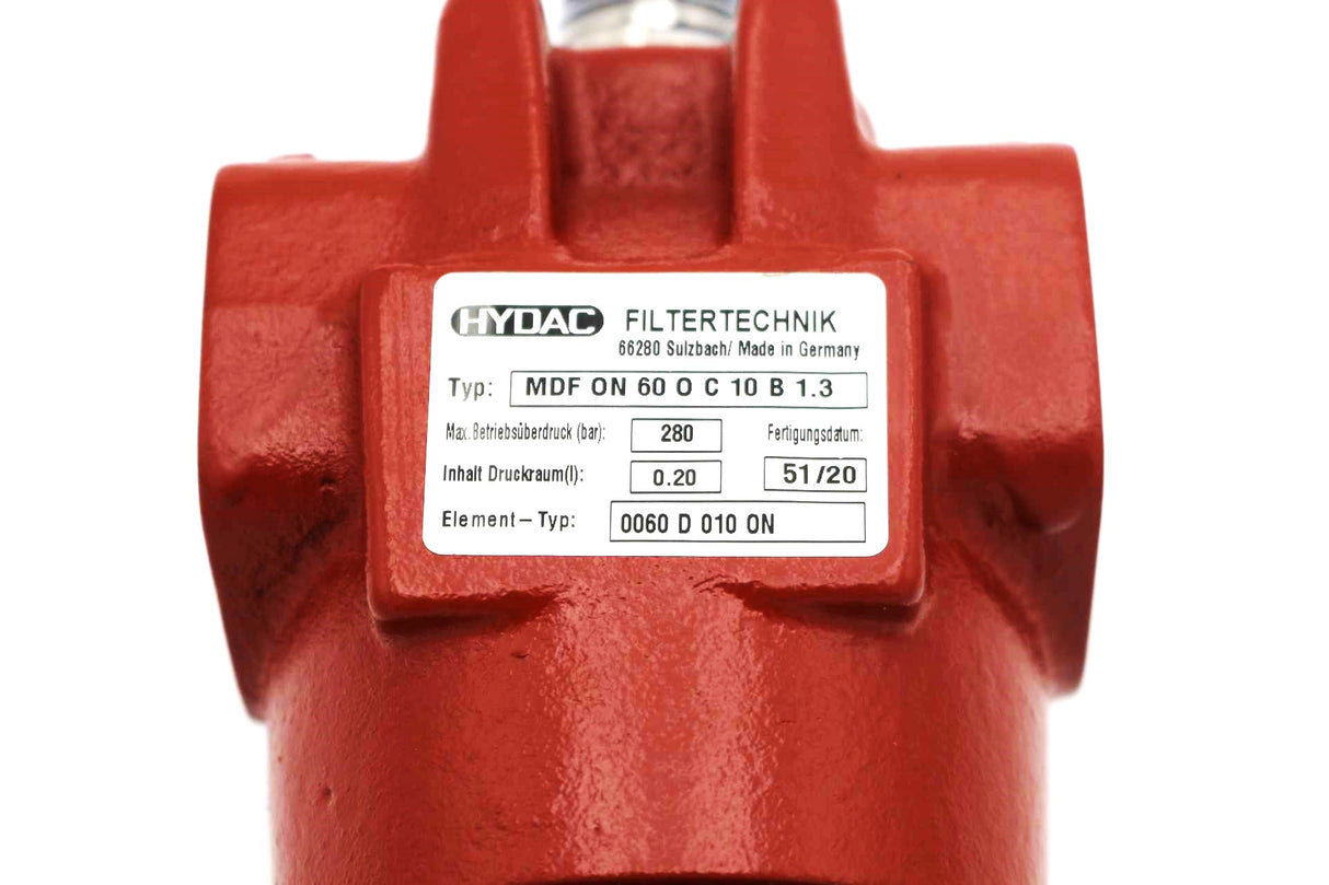 HYDAC - MDF ON 60 O C 10 B 1.3 - HYDRAULIC FILTER