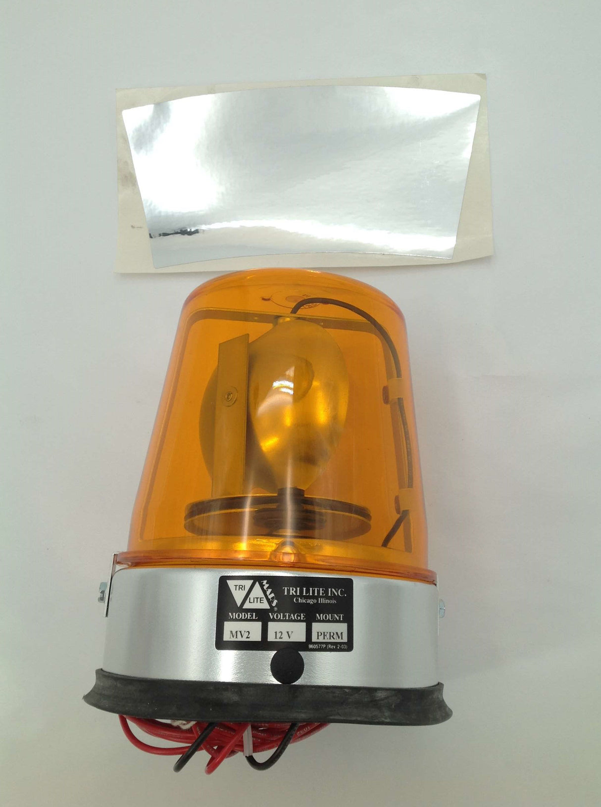 TRI LITE INC. - MV2IND-12P/A - ROTATING BEACON LIGHT 25W 2.2 AMPS AT 12 VDC