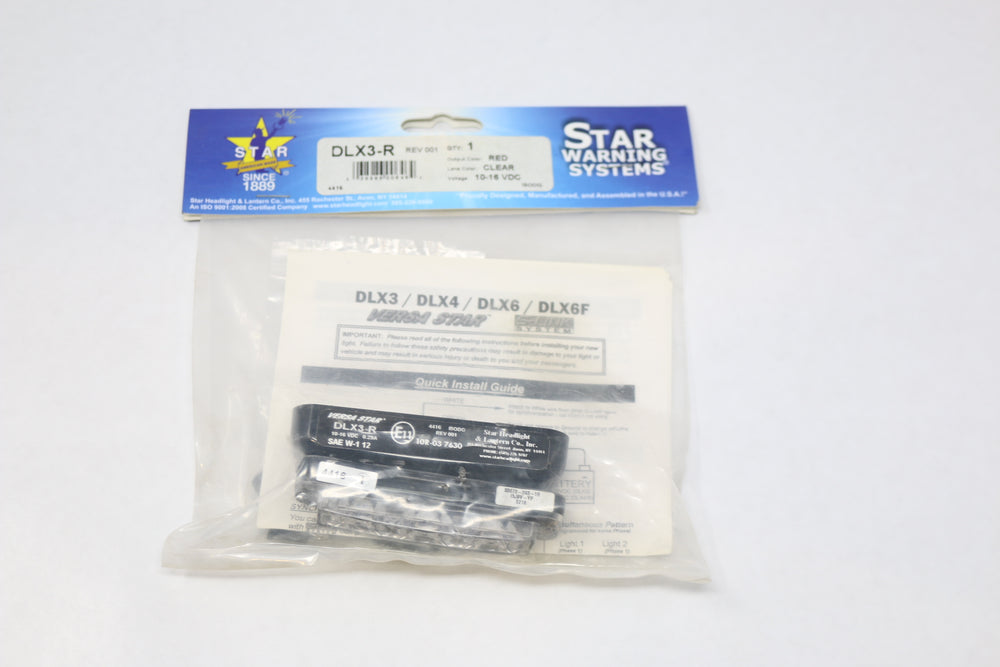 STAR WARNING SYSTEMS - DLX3-RED - LED FLASHING LIGHT