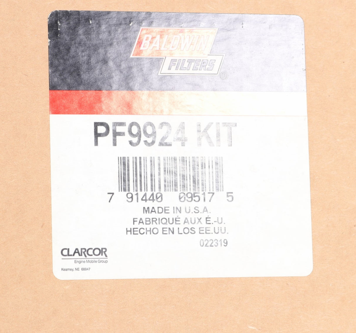 BALDWIN - PF9924 KIT - FUEL FILTER KIT