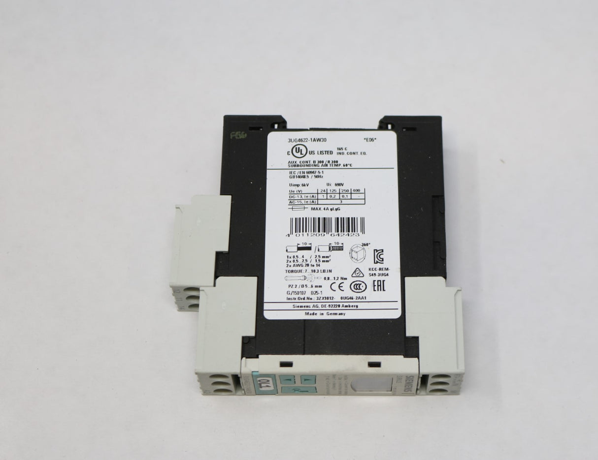SIEMENS - 3UG4622-1AW30 - OVERCURRENT RELAY:OL1 SINGLE P