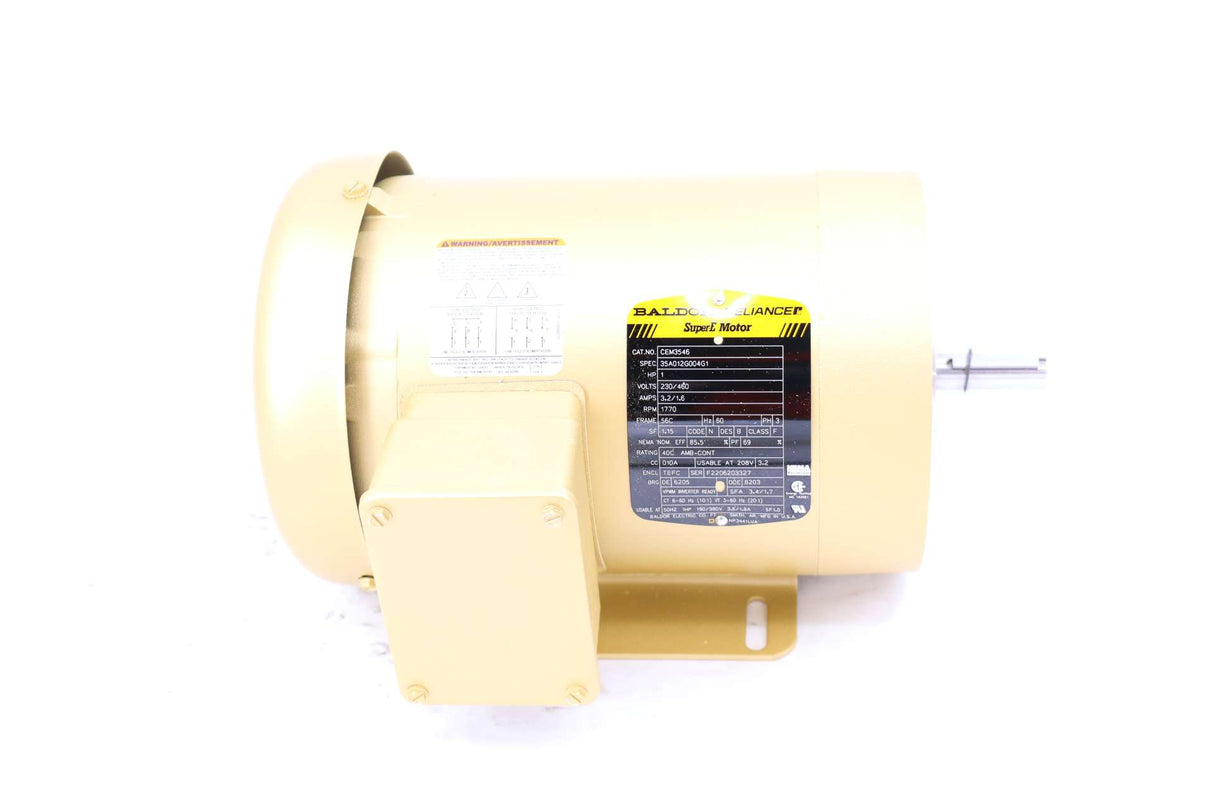 BALDOR - 35A012G004G1 - ELECTRIC MOTOR - 1HP 230/460V 60Hz 56C