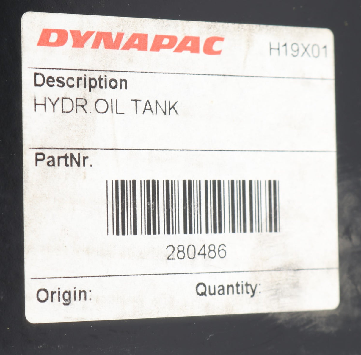 DYNAPAC - 280486 - HYDRAULIC OIL TANK