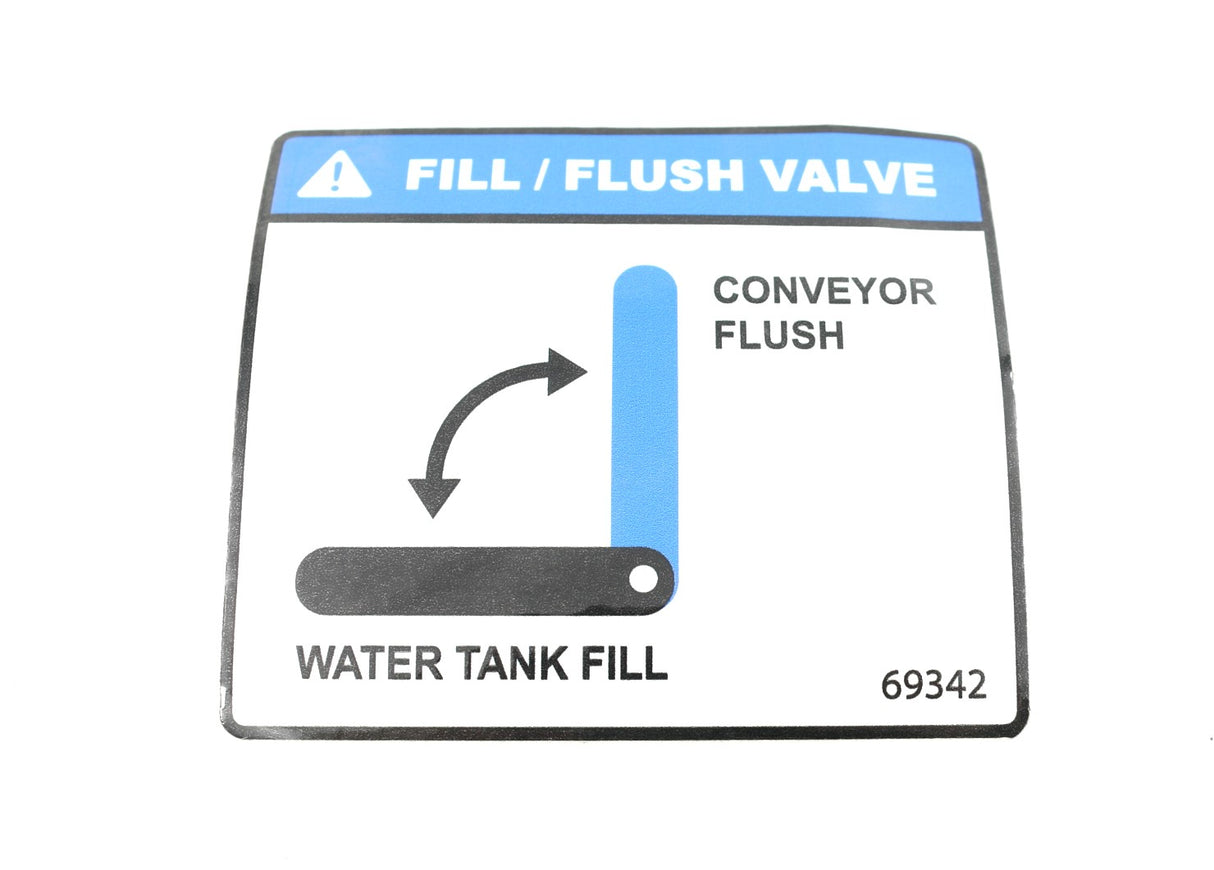 SCHWARZE - 69342 - DECAL- FLUSHER VALVE- M4T/M5T