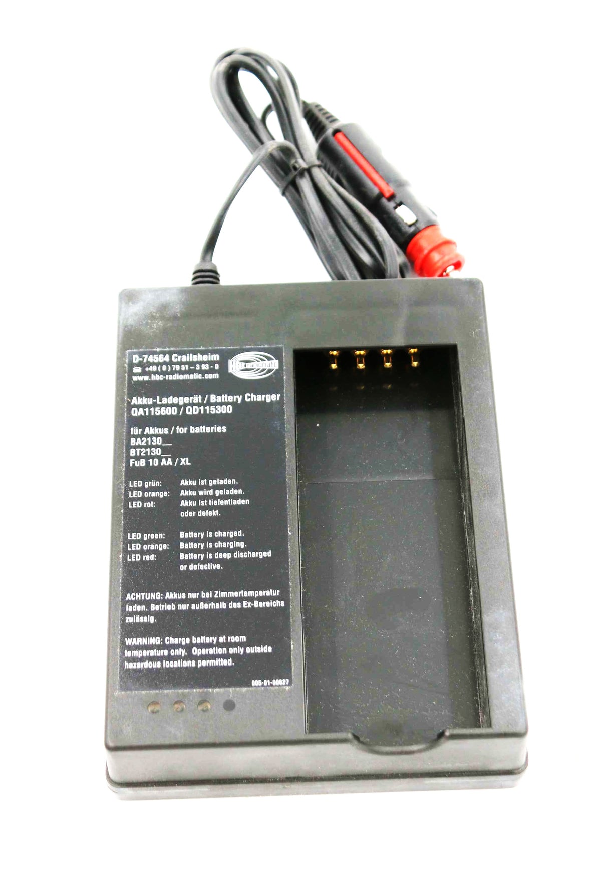 GRADALL - 80764007 - BATTERY CHARGER; DC-CIG PLUG
