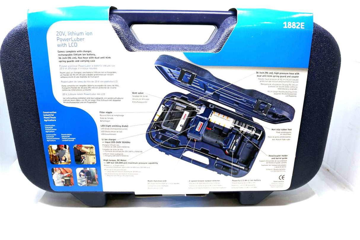 LINCOLN - 001882-E - GREASE GUN HEAVY DUTY (European specific|220V|CE)