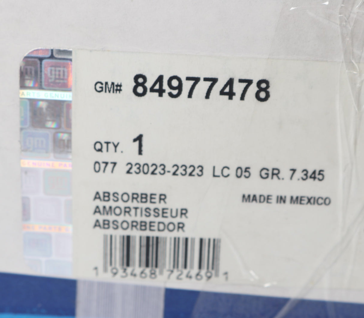 GM - 84977478 - SHOCK ABSORBER