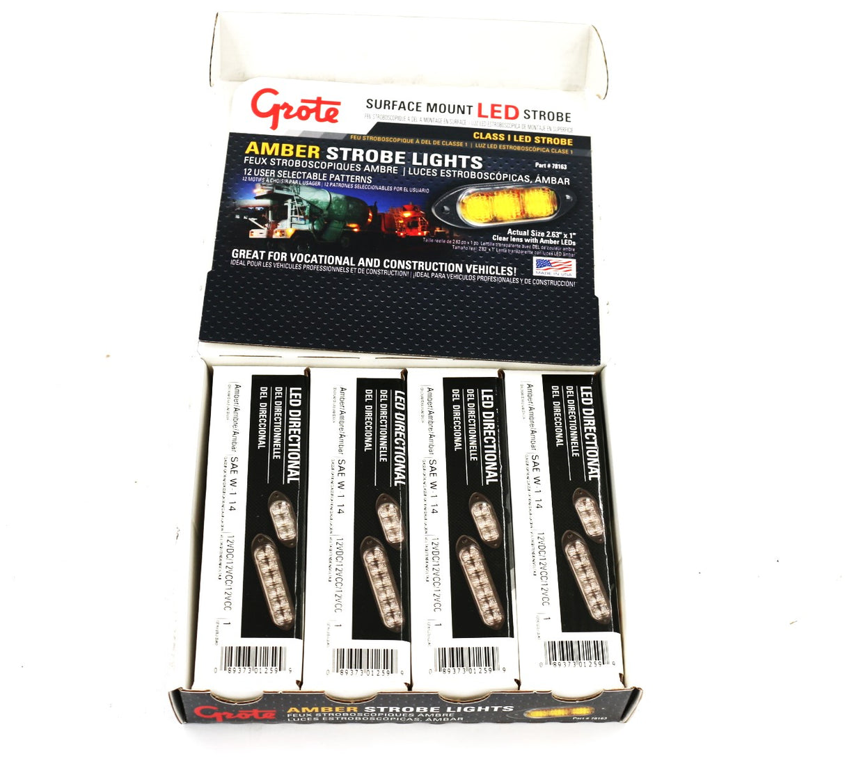 GROTE - 78163-1 - LED AMBER DIRECTIONAL DIS 4PK