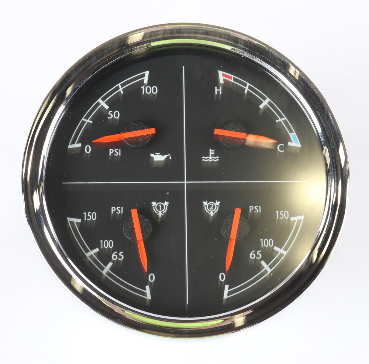 FREIGHTLINER - W22-00013-038 - AIR PRESSURE 4 N 1 GAUGE