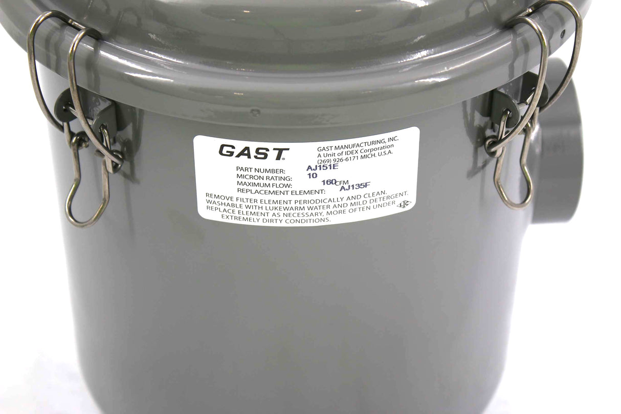 GAST - AJ151E - INLINE FILTER ASSY (VACUUM) R4P/R5 SERIES