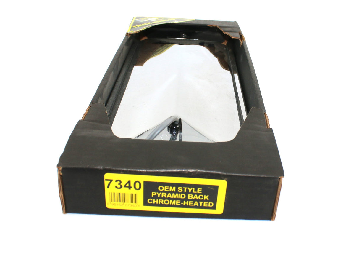 SURE PLUS MANUFACTURING - 7340 - MIRROR OEM STYLE PYRAMID BACK CHROME-HEATED