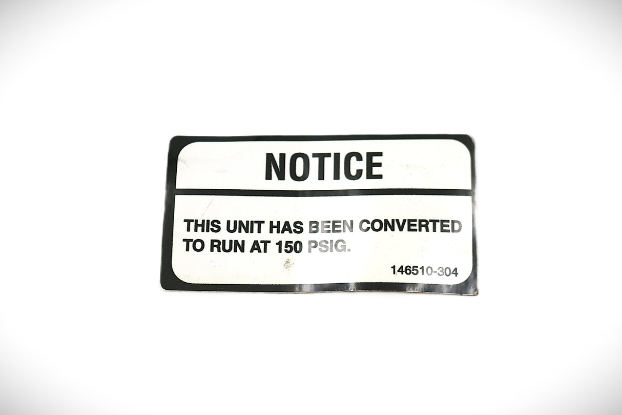 ATLAS COPCO - 2020034944 - DECAL - CONVERSION QGS 150PSI