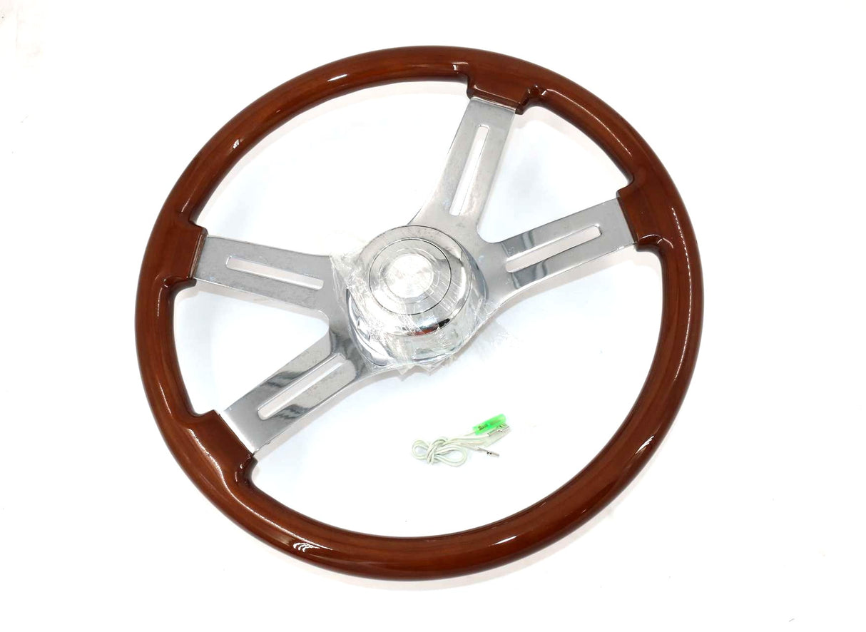 ROADMASTER - 29525 - KENWORTH 18 INCH STEERING WHEEL 4 CHROME SPOKE