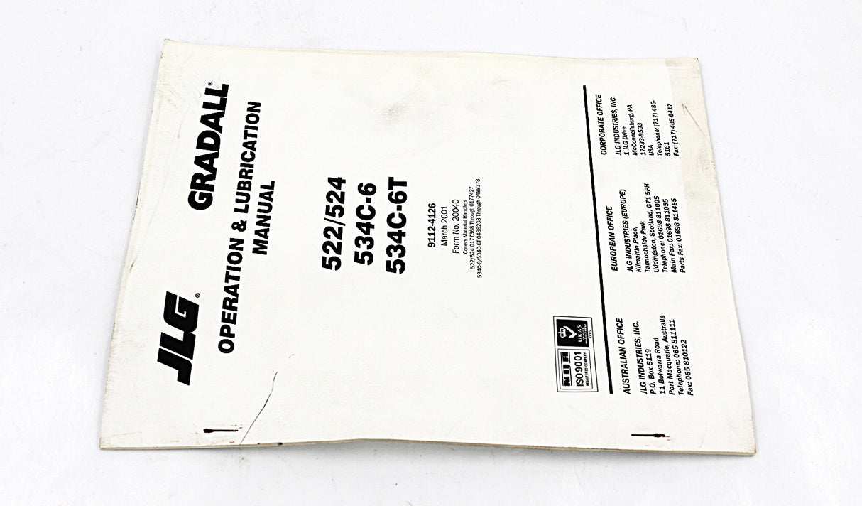 JLG - 91124126 - MANUAL524C-534C OPER.